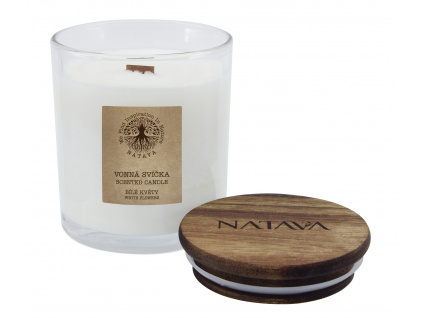 792 natava vonna sojova svicka bile kvety 220g