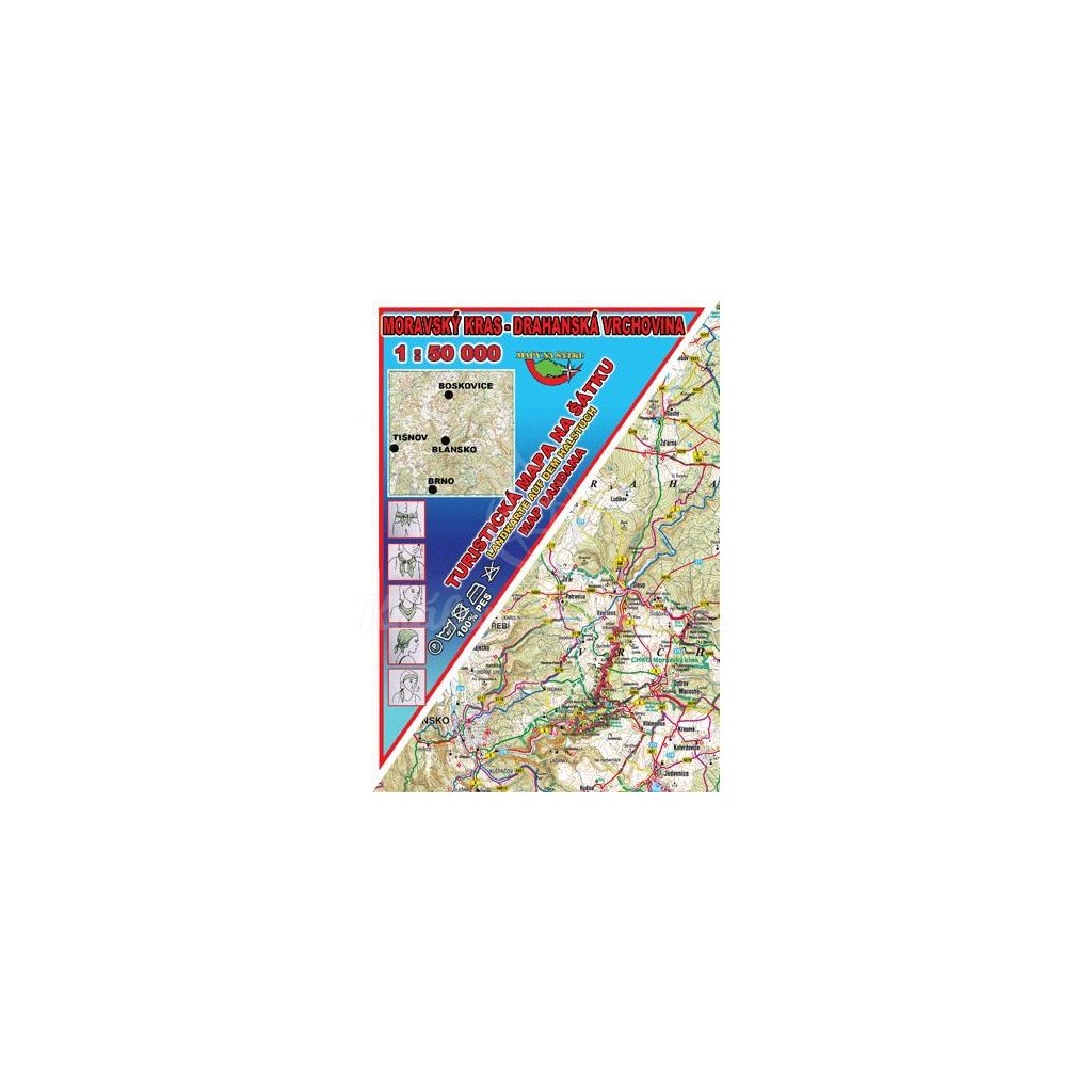 7101 moravsky kras drahanska vrchovina mapa na satku