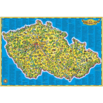 Česká republika - dětská mapa 120 x 83 cm (Provedení stříbrný, Varianta magnetická mapa)