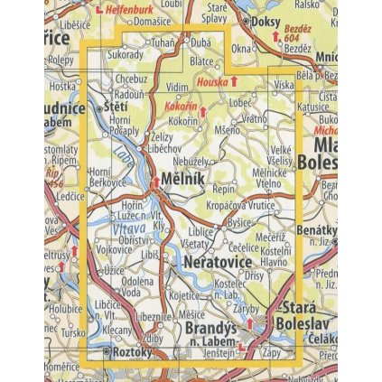 16 Mělnicko a Kokořínsko - nástěnná turistická mapa 60 x 90 cm (Provedení tmavě zelený, Varianta hliníkový rám)