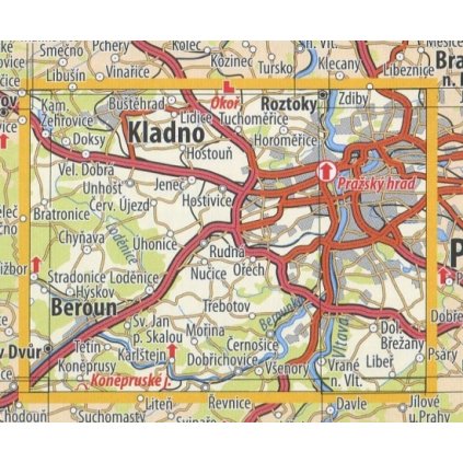 36 Okolí Prahy západ - nástěnná turistická mapa 90 x 60 cm (Provedení tmavě zelený, Varianta hliníkový rám)