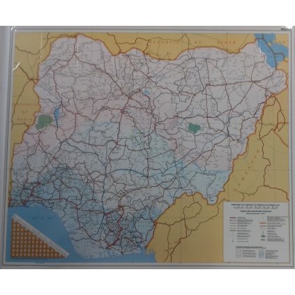 4737 nigerie nastenna mapa 92 x 80 cm