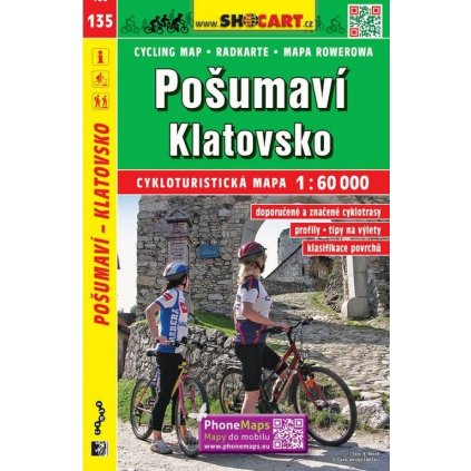 6132 135 posumavi klatovsko cykloturisticka mapa 1 60t