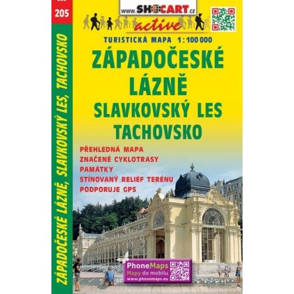 6249 205 zapadoceske lazne slavkovsky les tachovsko turisticka mapa 1 100t