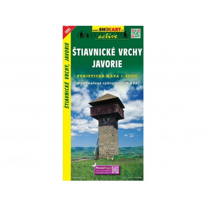 6636 1092 stiavnicke vrchy javorie turisticka mapa 1 50t