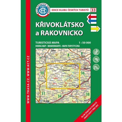 6786 kct 33 krivoklatsko a rakovnicko turisticka mapa 1 50t