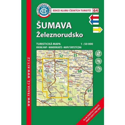 6876 kct 64 sumava zeleznorudsko turisticka mapa 1 50t