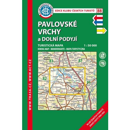 6948 kct 88 pavlovske vrchy a dolni podyji turisticka mapa 1 50t