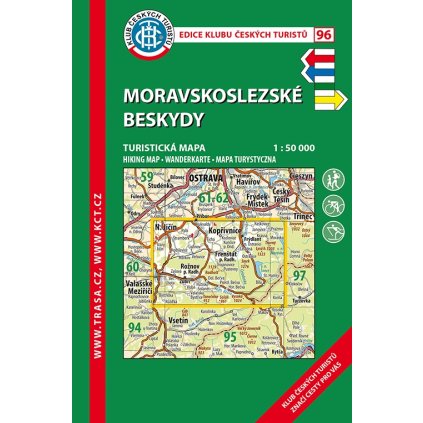 6969 kct 96 moravskoslezske beskydy turisticka mapa 1 50t