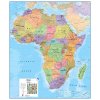 Afrika - nástěnná politická mapa 120 x 100cm (Provedení stříbrný, Varianta magnetická mapa)