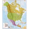 Severní Amerika - nástěnná politická mapa 100 x 120 cm (Provedení stříbrný, Varianta magnetická mapa)
