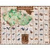 Chráněná území a lovná zvěř ČR - nástěnná mapa 160 x 120 cm (Provedení Volta ořech, Varianta dřevěný rám)