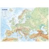 Evropa - nástěnná obecně zeměpisná mapa (ČESKY) 140 x 98 cm (Provedení stříbrný, Varianta magnetická mapa)