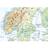 Evropa - nástěnná obecně zeměpisná mapa (ČESKY) 140 x 98 cm (Provedení stříbrný, Varianta magnetická mapa)