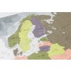 Evropa - nástěnná politická mapa Colour 2 100 x 70 cm (Provedení stříbrný, Varianta magnetická mapa)