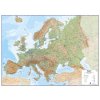 Evropa - nástěnná fyzická mapa 140 x 100 cm (Provedení stříbrný, Varianta magnetická mapa)