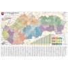 Slovensko - nástěnná administrativní mapa 135 x 90 cm (Provedení stříbrný, Varianta magnetická mapa)