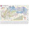 Slovensko - nástěnná mapa PSČ 135 x 90 cm (Provedení stříbrný, Varianta magnetická mapa)