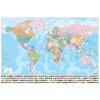 Svět - nástěnná politická mapa 194 x 132cm (ČESKY) (Provedení Lória světle hnědý, Varianta dřevěný rám)