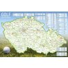 Stírací mapa golfových hřišť ČR (Provedení Ticiago šedý, Varianta dřevěný rám)