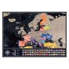 Stírací mapa Evropy Black-Gold (Provedení Ticiago šedý, Varianta dřevěný rám)