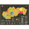 Stírací mapa Slovenska (Provedení Ticiago šedý, Varianta dřevěný rám)