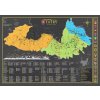 Vysoké Tatry - stírací mapa 84 x 60 cm (Provedení Ticiago šedý, Varianta dřevěný rám)