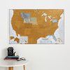Stírací mapa USA Scratch Gold (Provedení Ticiago šedý, Varianta dřevěný rám)