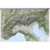 Alpy - plastická mapa 95 x 65 cm