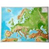 Evropa - plastická mapa 80 x 60 cm (Provedení Pinos oranžový, Varianta dřevěný rám)