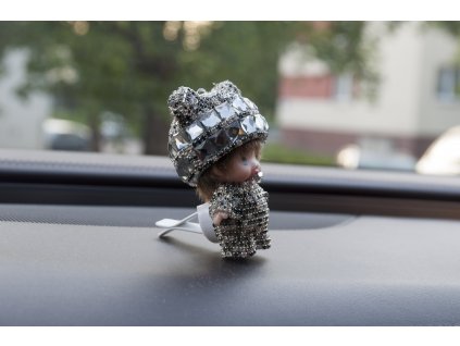 Mini Poppi Mončičák niklový, osvěžovač vzduchu do auta