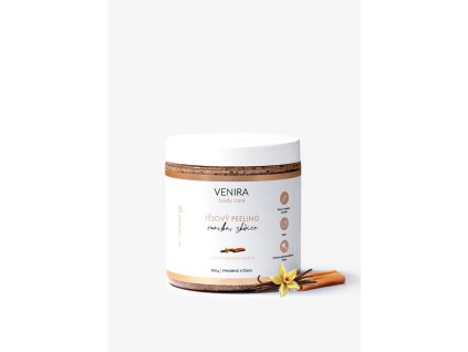 VENIRA tělový peeling, vanilka a skořice, 200 g