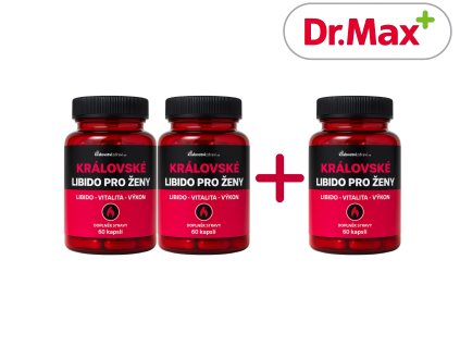 2+1 ZDARMA Královské Libido pro ženy, Maca 600 mg + Ženšen 100 mg, 3x60 kapslí