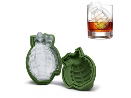 3D forma na ľad s granátom 3D Grenade Shape Ice Cube Mold Creative Ice Cream Maker Party Drinks Silicone Trays Molds Kitchen Bar Tool Mens Gift 3D forma tvaru ľadu kocka forma kreatívne zmrzlina tvorca party nápoje silikónové podnosy formy kuchynský bar náradie pánske darček