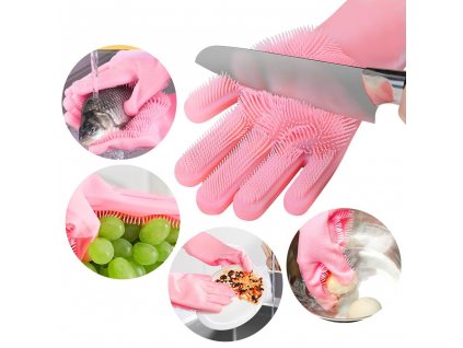 Silikónová rukavice na umývanie povrchov Single Silicone Dish Scrubber Glove Food Dog Brush Car Washing Gloves Cleaning Washer Dishwashing Gloves Kitchen Accessories Jediné silikónové umývacie rukavice rukavice pre psy, kefy na umývanie auta, umývacie rukavice, čistenie, umývačky riadu, rukavice na umývanie riadu, kuchynské doplnky