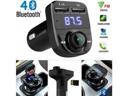 FM transmitter s USB a Bluetooth FM Transmitter Aux Modulator Handsfree Car Kit Car Audio MP3 Player with 3.1A Quick Charge Dual USB Car Charger vysielač Aux modulátor Súprava do auta Autorádio nabíjačkou  s rýchlym nabíjaním