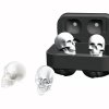 3D forma na ľad LEBKA 4 Grids 3D Skull Head Ice Cube Mold Halloween Skull Shaped Whisky Wine Ice Cube Tray Maker Chocolate Mould Bar Party Supplies 4 mriežky 3D lebka hlava ľadová kocka forma Halloween lebka v tvare whisky víno ľadová kocka zásobník tácka čokoláda forma bar strana strana dodávky
