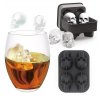 3D forma na ľad LEBKA 4 Grids 3D Skull Head Ice Cube Mold Halloween Skull Shaped Whisky Wine Ice Cube Tray Maker Chocolate Mould Bar Party Supplies 4 mriežky 3D lebka hlava ľadová kocka forma Halloween lebka v tvare whisky víno ľadová kocka zásobník tácka čokoláda forma bar strana strana dodávky