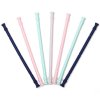 Opakovane použiteľná skladacia silikónová slamka na pitie Collapsible Silicone Straw Reusable Folding Drinking Straw with Carrying Case and Cleaning Brush for Travel, Home, Office Drinks