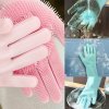 Silikónová rukavice na umývanie povrchov Single Silicone Dish Scrubber Glove Food Dog Brush Car Washing Gloves Cleaning Washer Dishwashing Gloves Kitchen Accessories Jediné silikónové umývacie rukavice rukavice pre psy, kefy na umývanie auta, umývacie rukavice, čistenie, umývačky riadu, rukavice na umývanie riadu, kuchynské doplnky