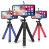 Flexibilný selfie stojan pre smartfóny s ovládačom Flexible Octopus Tripod Phone Holder Universal Stand Bracket For Cell Phone Car Camera Selfie Monopod with Bluetooth Remote Shutter Flexibilný držiak statívu na statív s univerzálnym držiakom na mobilný telefón do auta s fotoaparátom Selfie Monopod s diaľkovým ovládaním Bluetooth