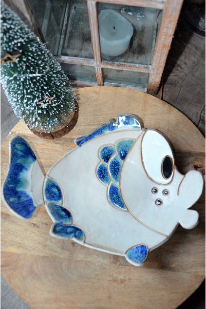 Keramická miska rybička - ruční výroba