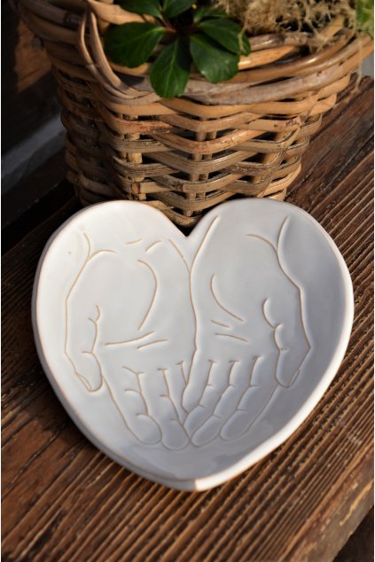 Keramická miska - dlaně - ruční výroba