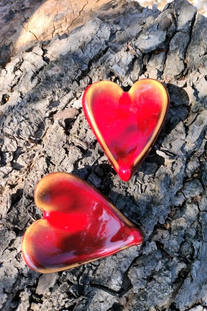 Keramické antistresové srdce - ruční výroba