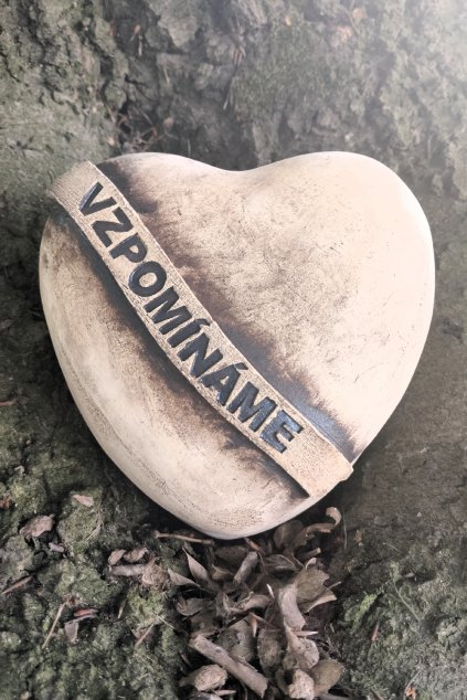 Keramické srdce VZPOMÍNÁME - ruční výroba