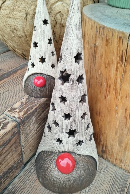 Keramický vánoční skřítek - ruční výroba