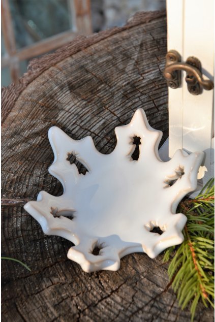 Svícen ve tvaru vločky/5007 (Vzor zvoneček)