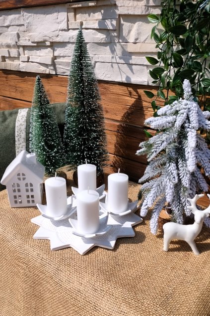 Keramický adventní svícen - ruční výroba