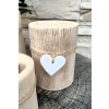 Keramický svícen se srdíčkem - ruční výroba