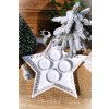 Keramický adventní svícen hvězda - ruční výroba